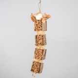 Cardboard Cruncher large foraging bird toy with cardboard layers and loofah sponge for shredding, chewing, and enrichment