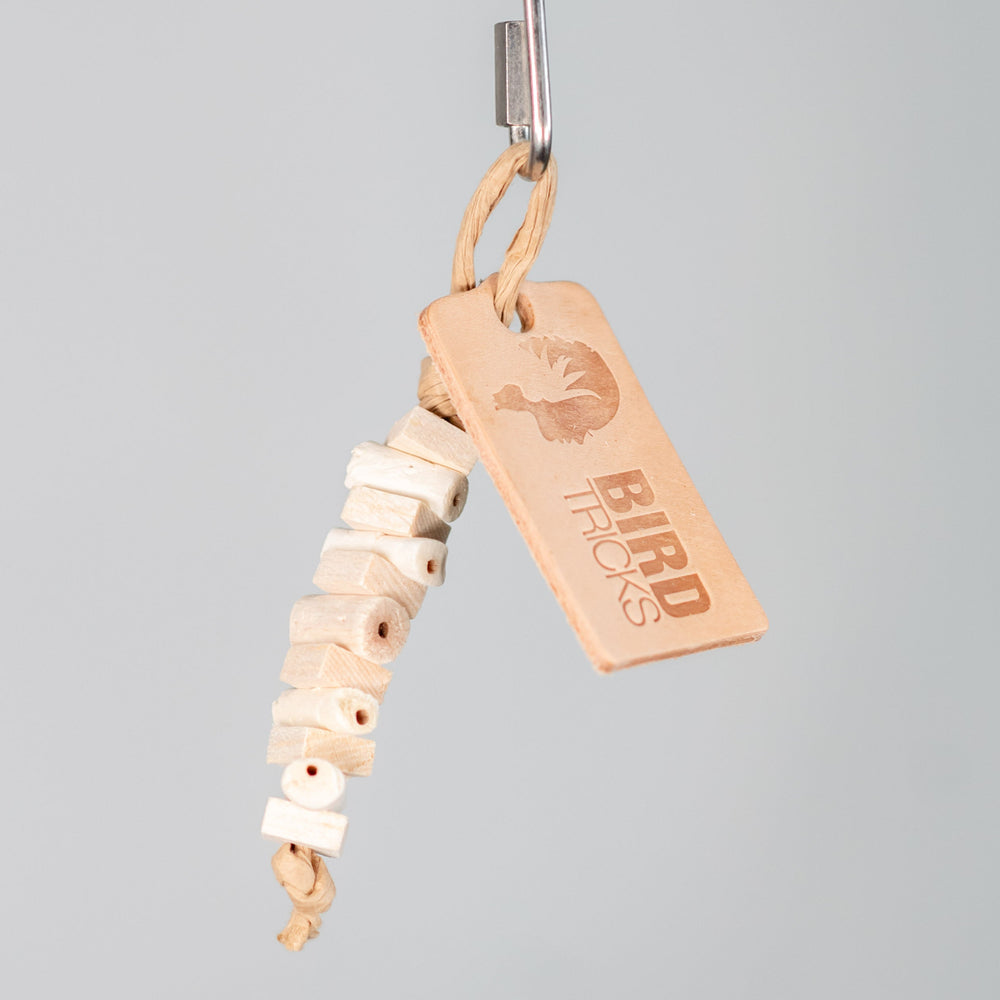 Soft Sola Surprise bird toy – tiny chunky toy with soft balsa and sola wood for gentle chewing and optional treat-hiding fun