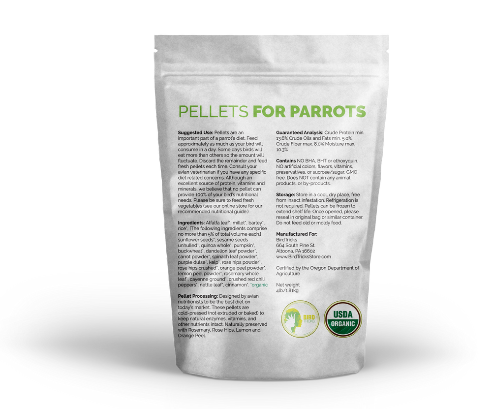 Organic Parrot Pellets (8lbs)